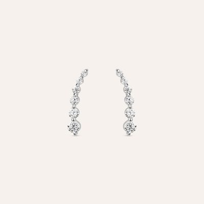 Stroili Orecchini Oro Bianco 9K con Zirconi Claire