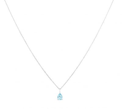 Stroili Girocollo Oro Bianco 9K Topazio Amelie