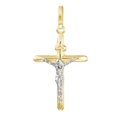 Stroili Pendente Croce Oro 9K bicolore Holy