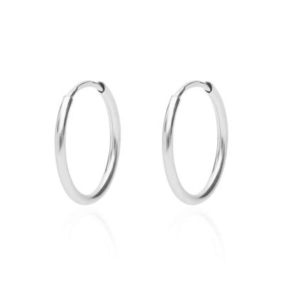 Stroili Orecchini Cerchietto Oro Bianco 9kt Toujours