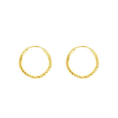 Stroili Cerchio Oro Giallo 9k Diamantato 12 mm Toujours