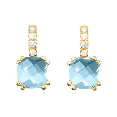 Stroili Orecchini Lobo Oro Giallo 9K Topazio Amelie