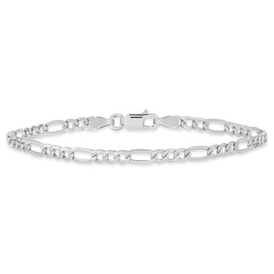 Stroili Bracciale Figaro 3+1 Oro Bianco 9K L'Homme Or