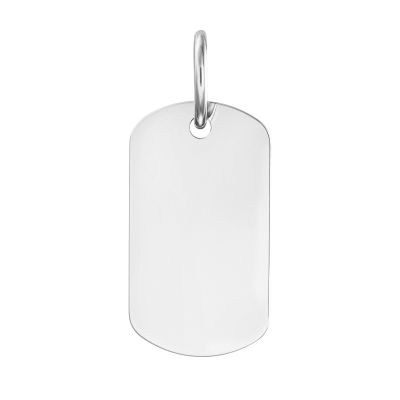 Stroili Pendente Oro Bianco 9K Targhetta Poeme