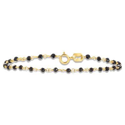 Stroili Bracciale Oro Giallo 9K Pietre Nere Holy