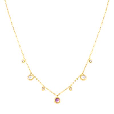 Stroili Collana Oro Giallo Zirconi Multicolor Amelie