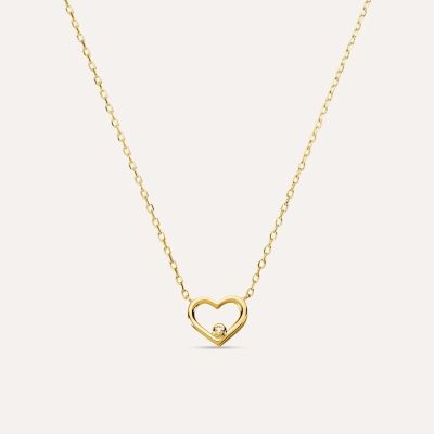 Stroili Collana Oro Giallo 9K Cuore e Diamante