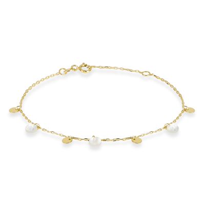Stroili Bracciale Oro Giallo 9K MAdreperla e Charm Beverly