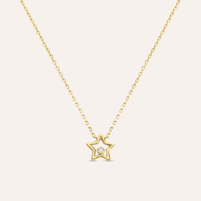 Stroili Collana Oro Giallo 9K Stella con Diamante