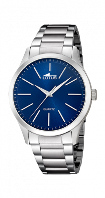 Lotus Orologio Uomo Solo Tempo Acciaio Quadrante Blu