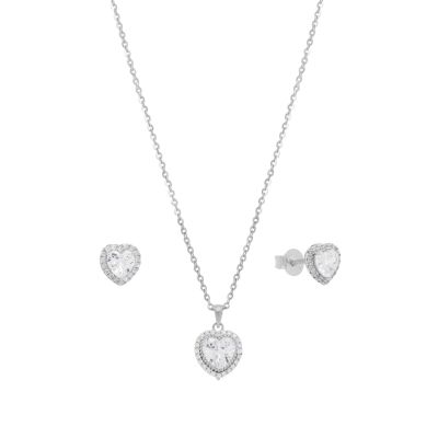 Chimiama Set Collana ed Orecchini Argento Rodiato