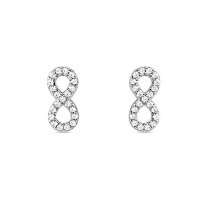 Stroili Orecchini Lobo Argento Infinito e Zirconi