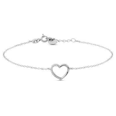 Stroili Bracciale Argento Cuore e Zirconi Bianchi