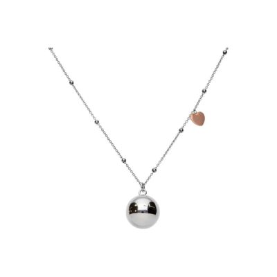 Stroili Collana Chiama Angeli Acciaio Cuore Rosè