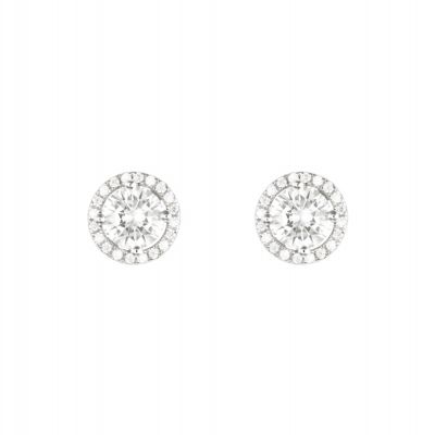 Stroili Orecchini Lobo Argento Rodiato Zirconi Bianchi