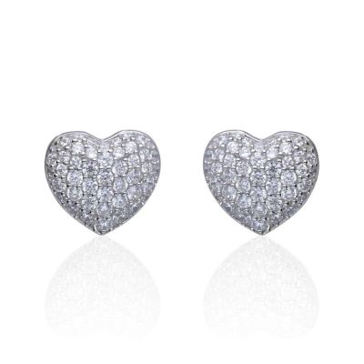 Stroili Orecchini Argento Cuore Zirconato Silver Shine