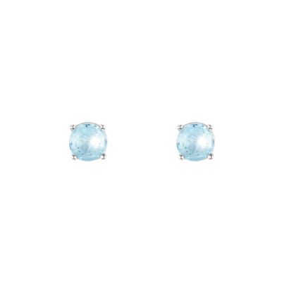 Stroili Orecchino Argento Rodiato Punto Luce Azzurro