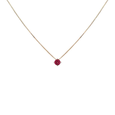 Stroili Collana Argento Rosè Zircone Rubino