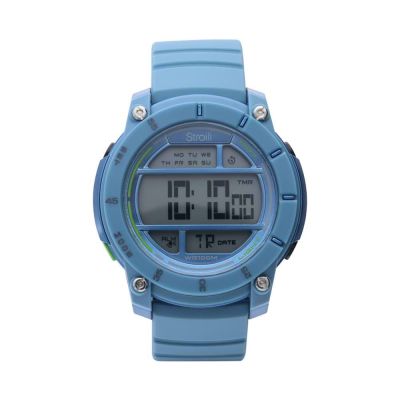 Stroili Orologio Unisex Multifunzione Acciaio Silver e silicone Azzurro