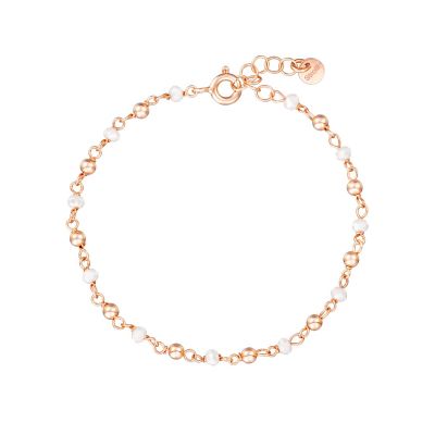 Stroili Bracciale Argento Rosè Sfere Bianche Silver Soul