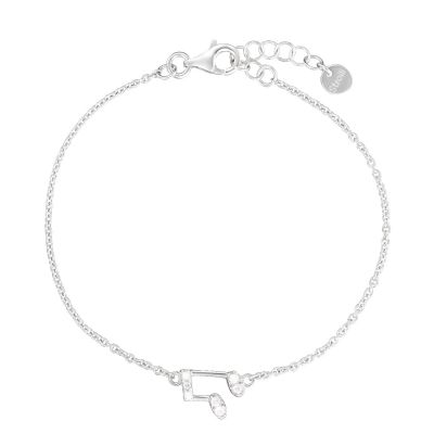 Stroili Bracciale Argento Nota Musicale Zirconata