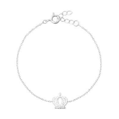Stroili Bracciale Argento Rodiato Corona Zirconata