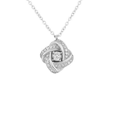 Stroili Collana Argento con Nodo e Zirconi Silver Elegance