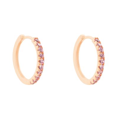 Stroili Cerchi Argento Gold Zirconi Rosa Silver Rainbow