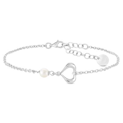 Stroili Bracciale Argento Cuore e Perla Silver Pearls