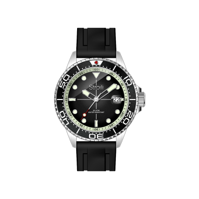 Stroili Orologio Solo Tempo Acciaio SIlicone Nero Malibù