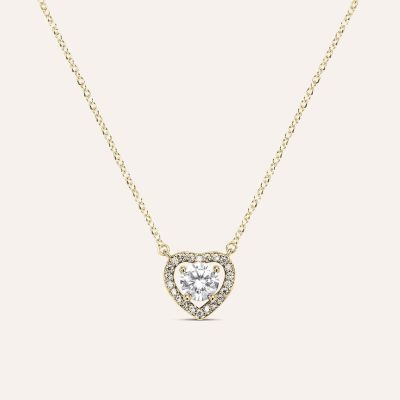 Stroili Collana Placcato Oro Cuore con Zirconi