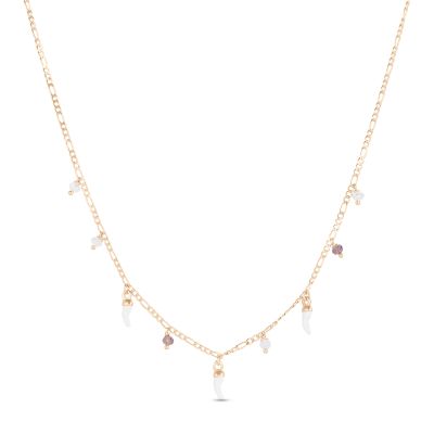Stroili Collana Argento Rosè Cornetti e Cristalli Silver Soul