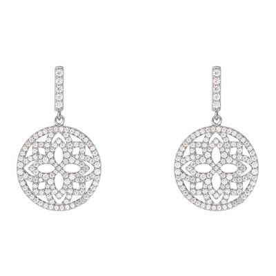 Stroili Orecchini Argento Arabesque e Zirconi Silver Shine
