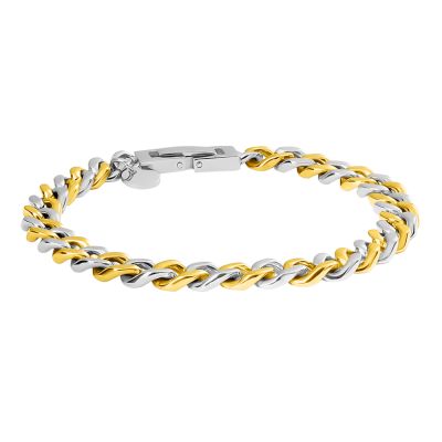Stroili Bracciale Groumette Acciaio Bicolore Man Code