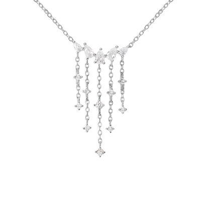 Stroili Collana Argento Cascata di Cristalli Silver Elegance