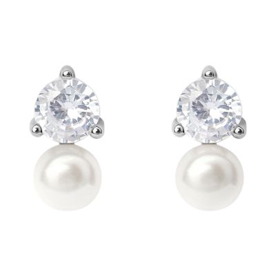 Stroili Orecchini Argento Punto Luce e Perla Silver Pearls