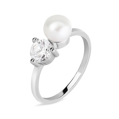Stroili Anello Argento Punto Luce e Perla Silver Pearls