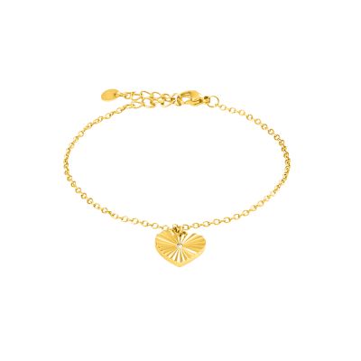 Stroili Bracciale Acciaio Gold Con Cuore Lady Code