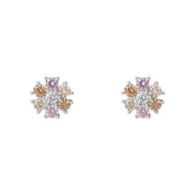 Stroili Orecchini Argento Cristalli Multi Silver Shine