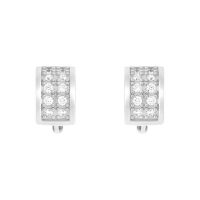 Stroili Orecchini Lobo Argento e Zirconi Silver Shine