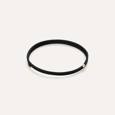 Stroili Choker Cordino Nero Acciaio Gold
