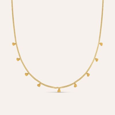 Stroili Collana Acciaio Gold con Cuori