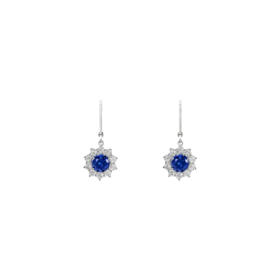 Stroili Orecchini Argento Cristallo Blu e Zirconi