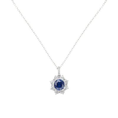 Stroili Collana Argento Cristallo Blu e Zirconi