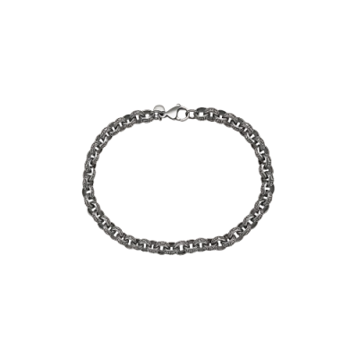 Stroili Bracciale Catena Acciaio Ip Nero Man Code