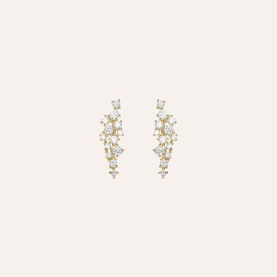 Stroili Orecchini Placcato Oro Zirconi Bianchi Golden Dream