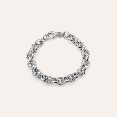 Stroili Bracciale Catena Rolò Argento Rodiato