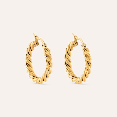 Stroili Cerchi Torchon Acciaio Gold Radiance