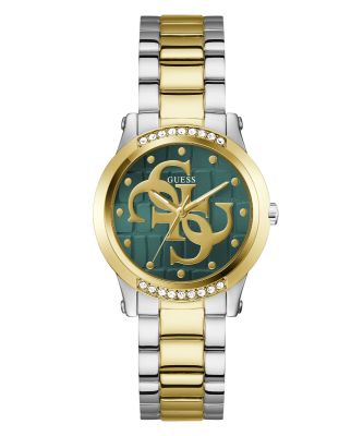 Guess Solo Tempo Acciaio Bicolore Quadrante Verde