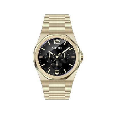 Stroili Multifunzione Acciaio Gold Quadrante Nero Kyoto